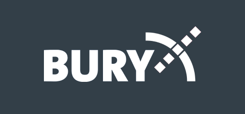 Collection of Bury communications logo in a gallery layout